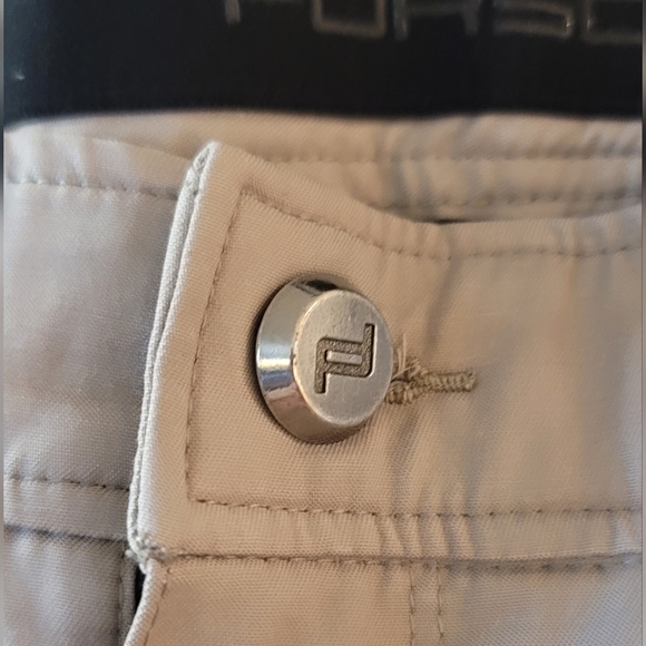 Porsche Design- Men's Beige Tan Straight Leg Pants With Deep Pockets - Picture 3 of 6
